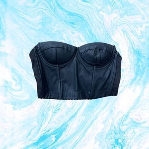 Sugar Thrillz Faux Leather Corset Top